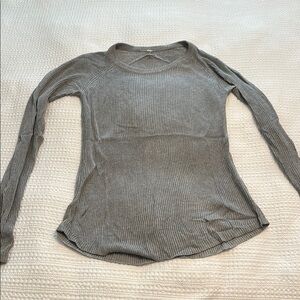 Gray Women's Long Sleeve Top